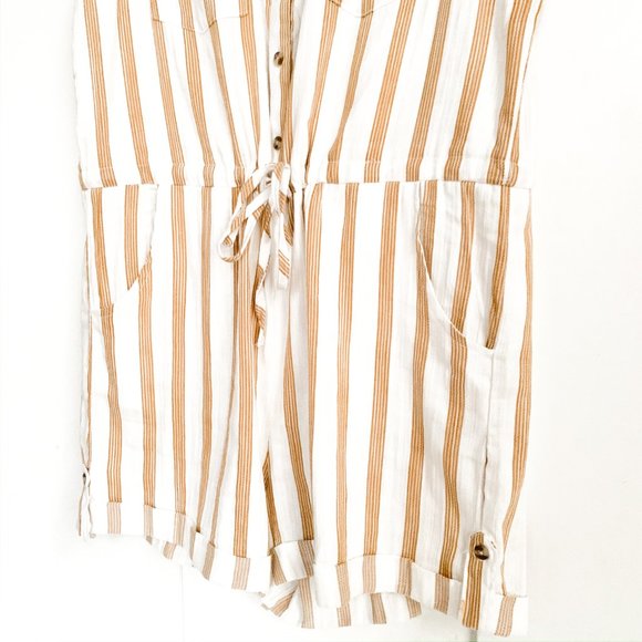 NWOT thread & supply striped romper w/pockets - Picture 5 of 12